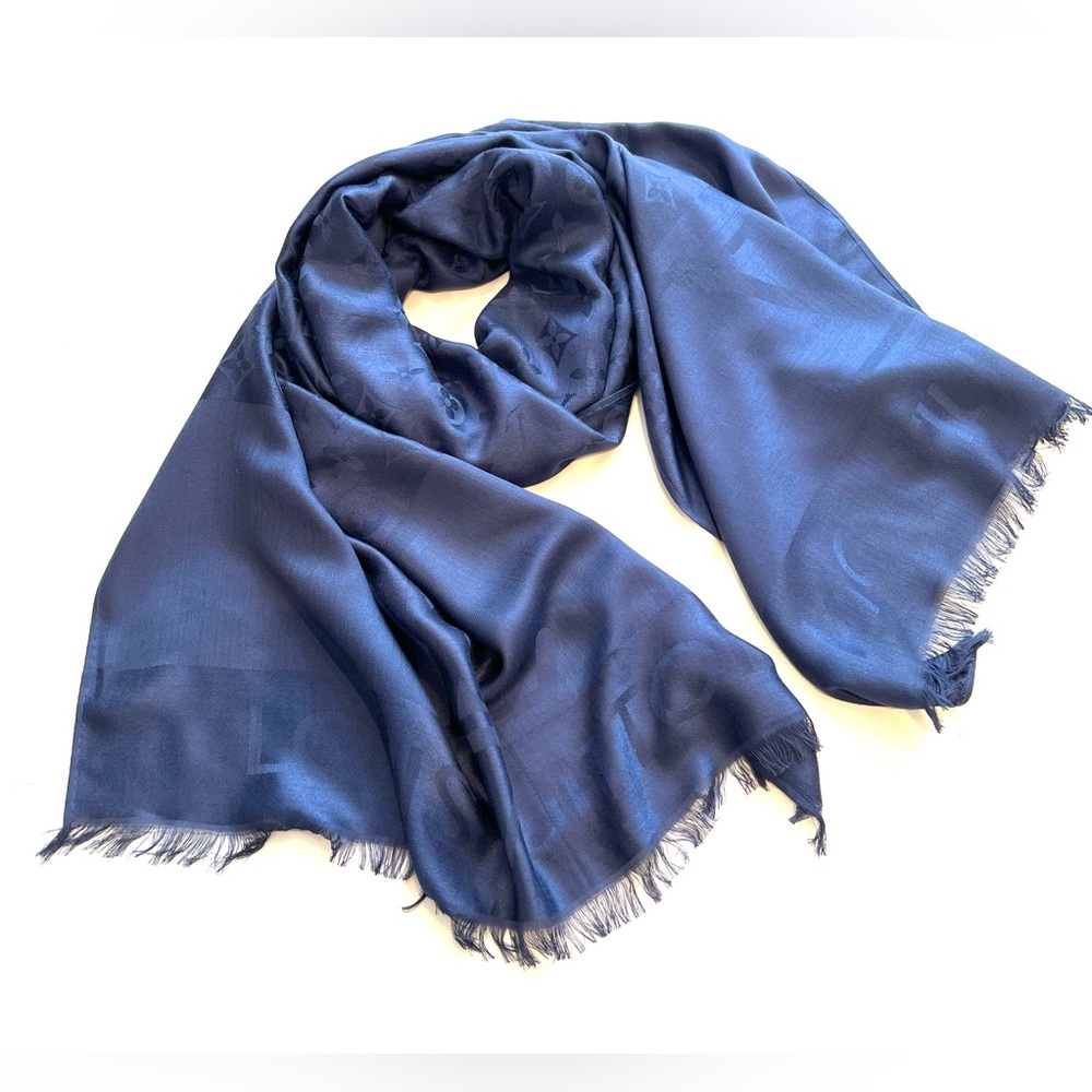 LOUIS VUITTON Silk Monogram Scarf